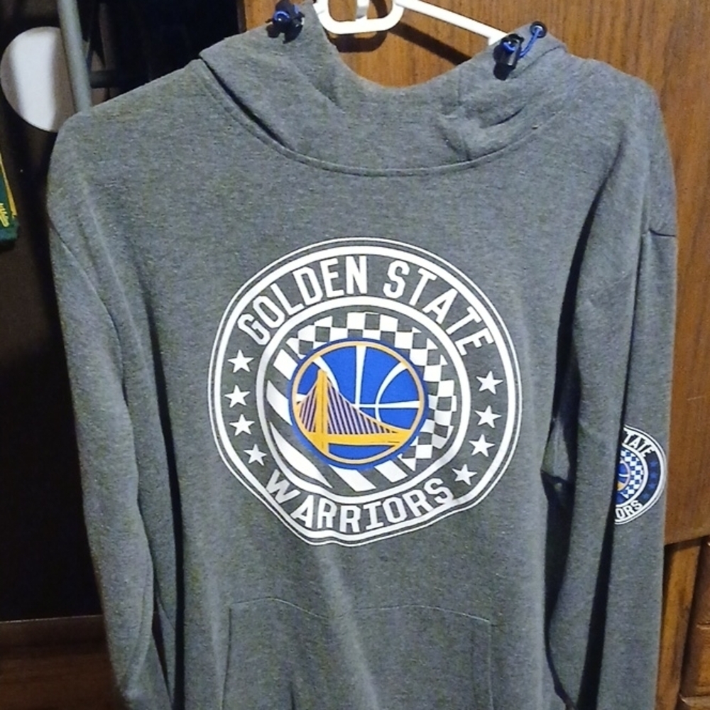 Large Golden State Warriors Gray Hoodie